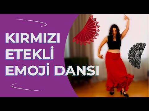 KIRMIZI ETEKLİ EMOJİ (FLAMENKO) DANSI 💃🏻