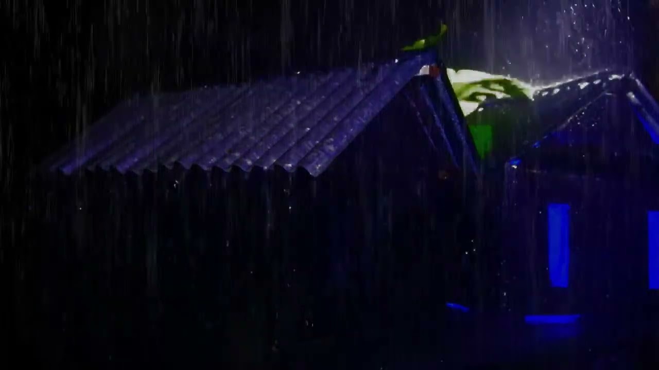 BLACK SCREEN Heavy Rain and Thunder Sounds for Full Night Sleep and Total Relaxation 6