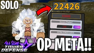 New 7 Star 5th Gear Luffy in Gauntlet Mode (22k23k+ Seconds!) SOLO | All Star Tower Defense Roblox