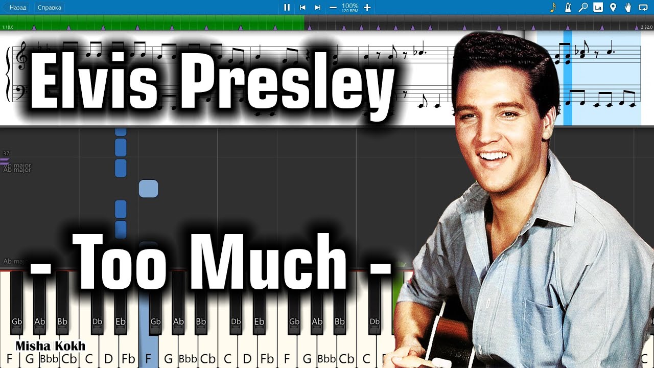 Elvis Presley - Too Much [Piano Tutorial | Sheets | MIDI] Synthesia ...