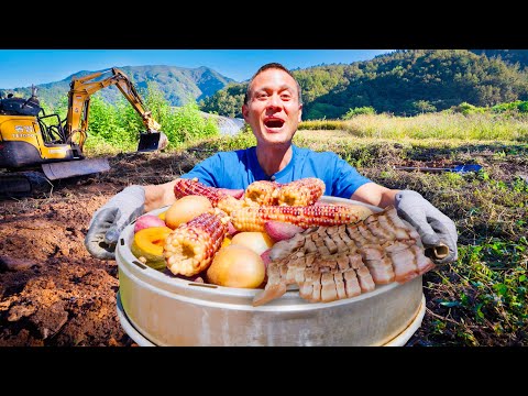 Thumbnail for Korean Pork Belly Barbecue!! UNSEEN KOREAN FOOD in Outdoor Rock Oven!