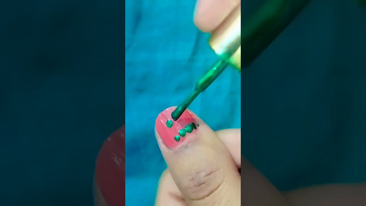 three colour trending nail polish design💅💅#nailcare #simplenails #hairstyle