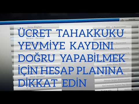 ÜCRET TAHAKKUKU / SGK İŞÇİ ÜCRET YEVMİYE KAYDI HESAPLARI / ZİRVE SGK YEVMİYE KAYDI / AGİ  SGK HS