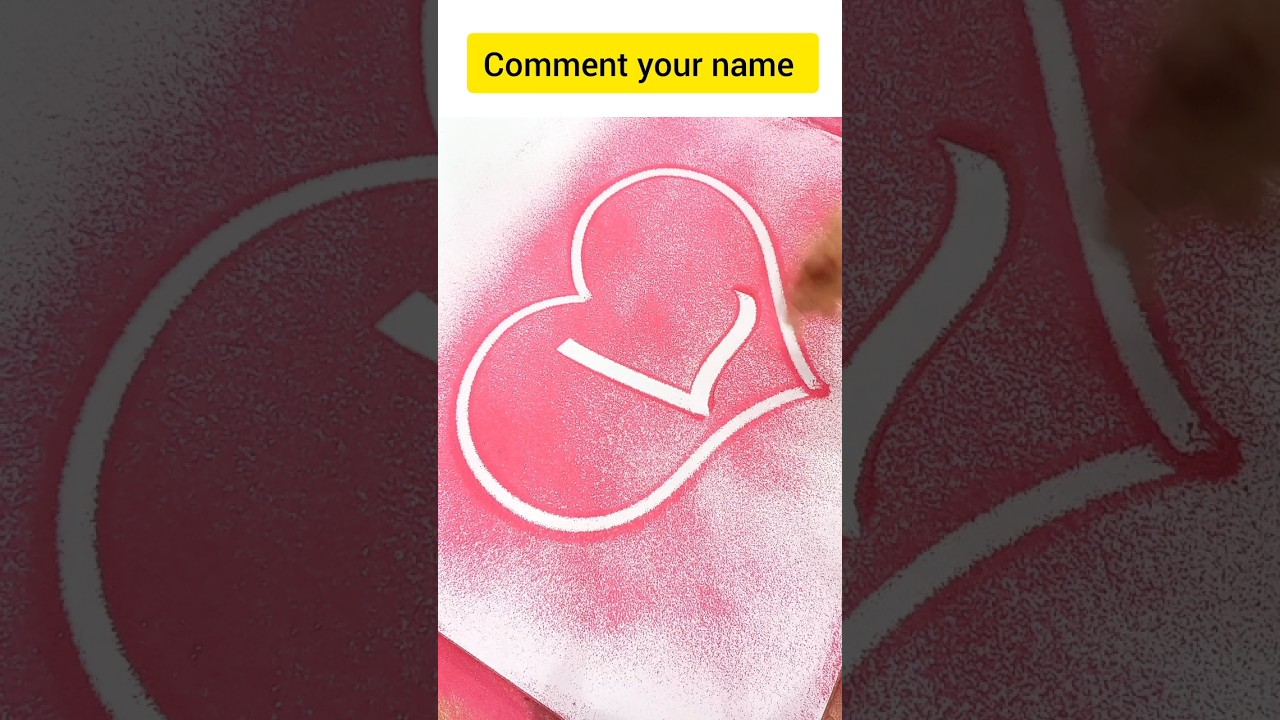Tag your ❤️ | Heart rangoli | Rangoli design | Name art 