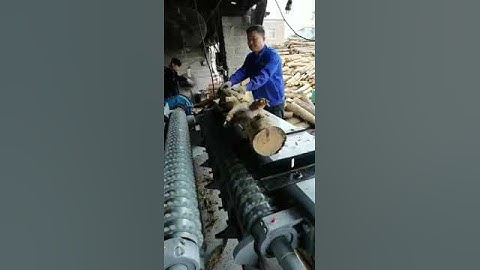 GEELONG wood log debarking machine #shorts