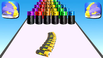 MAX LEVELS in Battery Run 🐜🟢😎 All Levels Gameplay Walkthrough (Android, iOS) NEW UPDATE