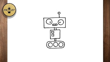 How to draw a robot with shapes step by step for kids