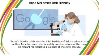 Anne McLaren | Anne McLaren's 94th Birthday