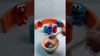 ASMR Rewind Color Sorting Wooden Balls | Seriously Satisfying Colorful Short #asmr #woodenballs