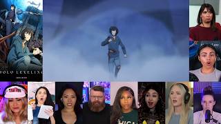 TOP "Hunters running from The Statue of God Scene"🔥Solo Leveling 1x2 Reactions