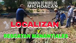 ISLEÑOS DEL LAGO DE PATZCUARO HACEN FAENA PARA RESCATAR LOS MANANTIALES QUE EXINTEN EN LA COMUNIDAD