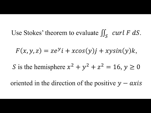 Use Stokes' theorem to evaluate ∬𝑐𝑢𝑟𝑙 𝐹 𝑑𝑆. 𝐹(𝑥