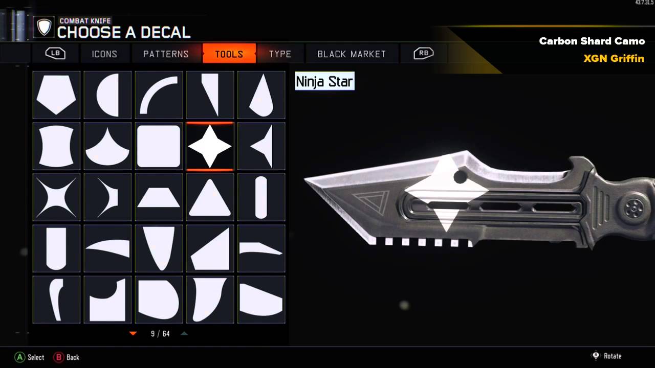 Black Ops III: Paintshop Tutorial #2 - Carbon Shard Combat Knife