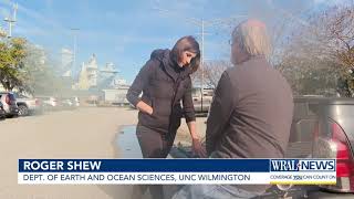 Flood waters threaten USS North Carolina Battleship Memorial Site