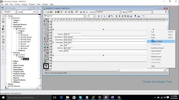 Create  a basic form using database block wizard in oracle form developer