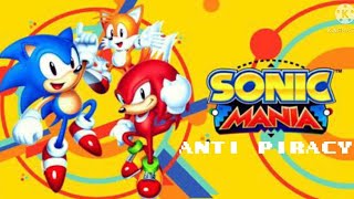 Sonic Mania Anti-Piracy Screen