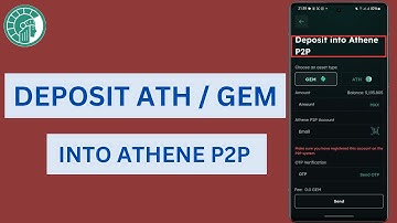 How To Deposit ATH/ GEM Into Athene P2P  | Athene Network Mining P2P