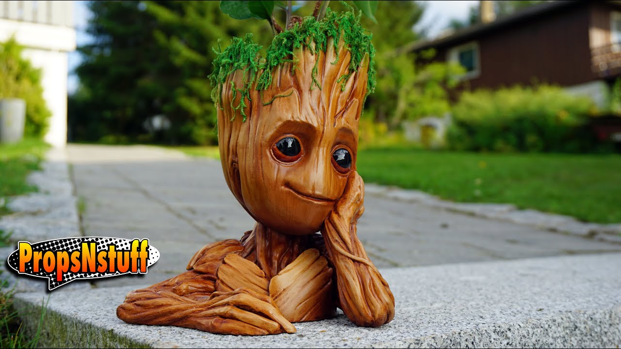 Silicium Leer bijnaam Making Baby Groot Flower Pot - A Quick & Easy Paintjob N'stuff - YouTube