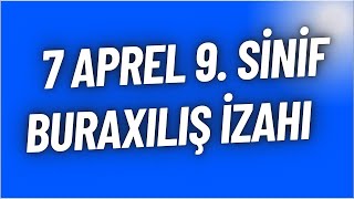 7 Aprel 9-Cu Sinif Buraxılış Imtahanı Hazırlığı