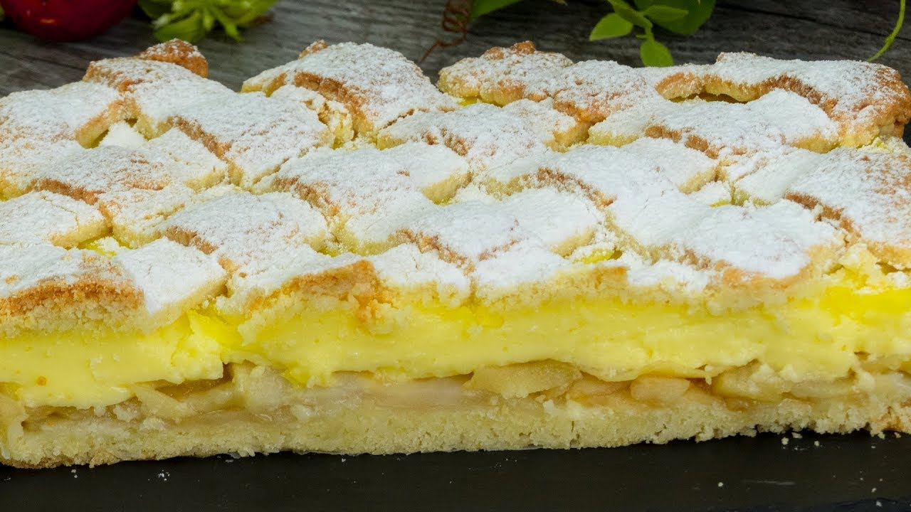 Tarta cu mere si crema fina de vanilie