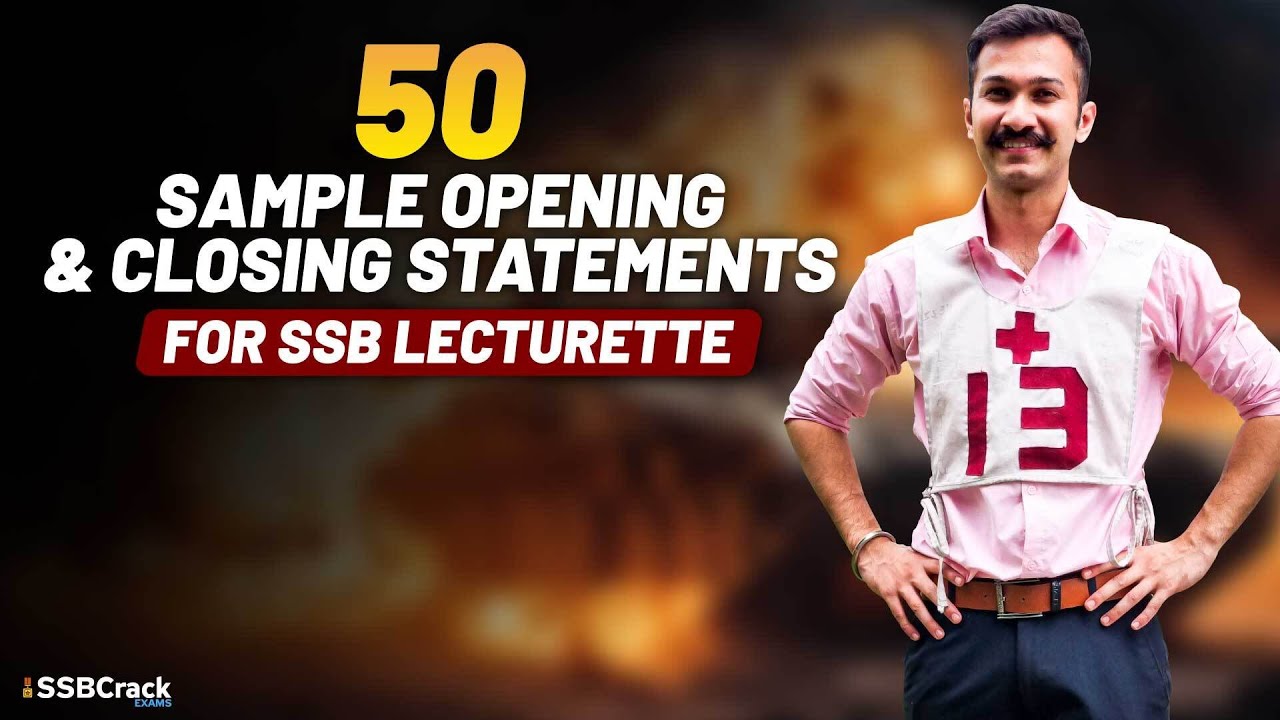50 Sample Opening & Closing Statements for SSB Lecturette - YouTube