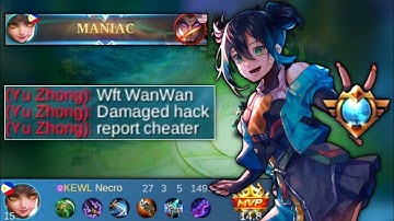 27 KILLS + MANIAC!! WANWAN CRAZY DAMAGE BUILD | TOP 1 GLOBAL WANWAN | MLBB