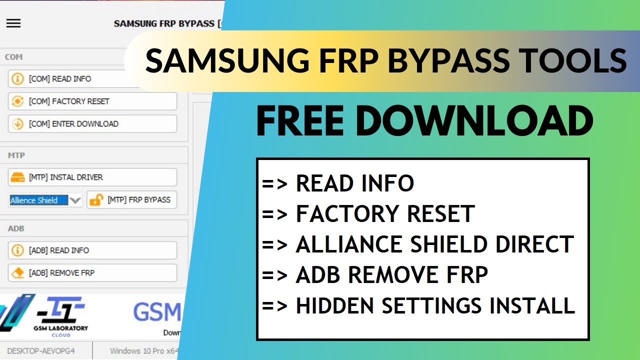 Samsung FRP Tool 2022 Latest  TFT MTP Bypass Tool (Direct