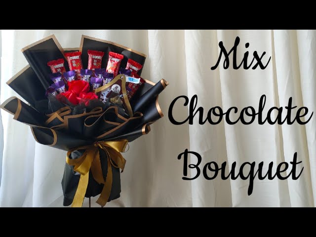 Sweet Homemade chocs: Coklat Bouquet Dlm Bakul - Tema Purple +