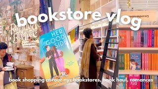 cozy winter bookstore vlog ☃️❄️ BOOK SHOPPING IN NYC!! huge barnes & noble + romance only bookstore