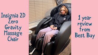 Year 1 review of the Insignia 2D Zero Gravity Massage Chair from Best Buy & 1Love Infrared Neck Mat
