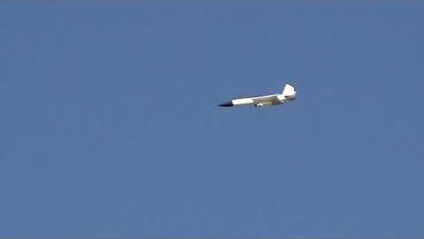 R/C Bomarc Missile rocket glider fly by...
