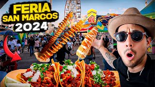 Comida Que DEBES PROBAR en la FERIA DE SAN MARCOS 2024 🤠🇲🇽✅