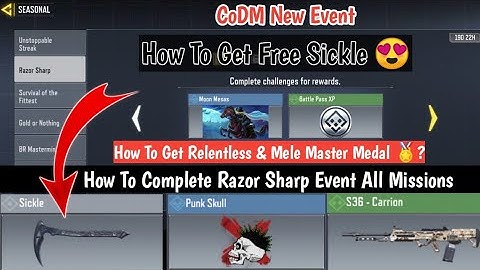 How To Get Sickle? How To Complete Razor Sharp Event | Call of Duty Mobile
