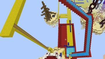 Building Large Water Slide in Bed Wars （ Blockman Go ）