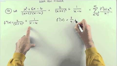 2009 SQA Advanced Higher Maths no.14   Partial fractions