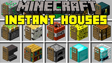 SPAWNING INSTANT STRUCTURES WITH JUST ONE BLOCK! | Minecraft INSTANT HOUSES MOD!