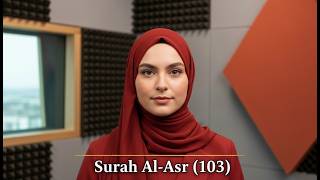 Surah Al-Asr (103) - Female Recitation | Beautiful Voice | English Translation & Transliteration