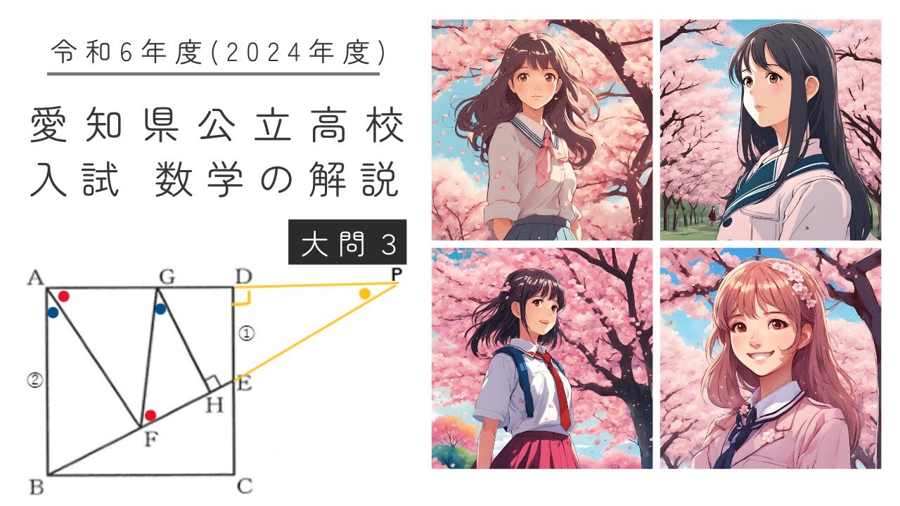 塾講師オリジナル数学解説 全問動画付 愛知 公立高校入試 2016-25 過去問 塾講師オリジナル 数学解説(動画付!!) 白陵 2021-23 高校入試 過去問