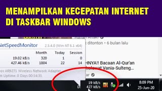 Free Software sederhana Menampilkan kecepatan internet di Taskbar Windows / Net Speed Monitor screenshot 5