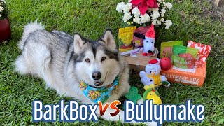 December Bullymake vs Barkbox unboxing