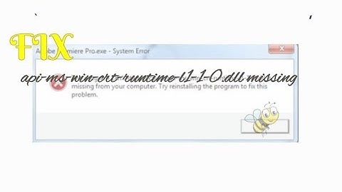 Fix the api-ms-win-crt-runtime-l1-1-0.dll missing error: Use Windows Updates