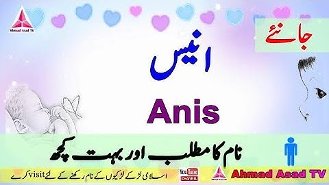 Anis Name meaning in urdu,