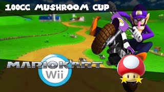 Mario Kart Wii  100cc Mushroom Cup  Waluigi  Flame Runner