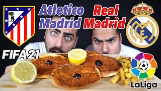 مباراة دوري الاسباني بين ريال مدريد ضد أتلتيكو مدريد شاهد مين فاز ؟؟ والمكآفاة لحم بعجين FIFA 2021