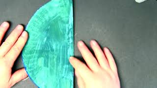 How to fold a painted plate for the 3-D color wheel