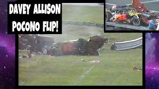1992 DAVEY ALLISON NASCAR FLIP AT POCONO!