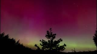 Northern Lights timelapse from Portland, Oregon