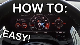 AUDI 8V A3/S3 How to get Sport Displays on Audi Virtual Cockpit Tutorial!