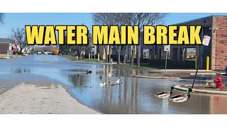 Massive Water Main Break Causes Flooding