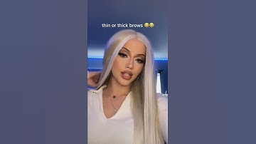 thin Or thick eyebrows? #shorts #makeup #beauty #facepaint